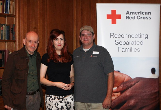 Berlin Calling's Nigel Dick and Kastle Waserman with Mike F., Restoring Family Links Advocate and member of the RFL Committee.  